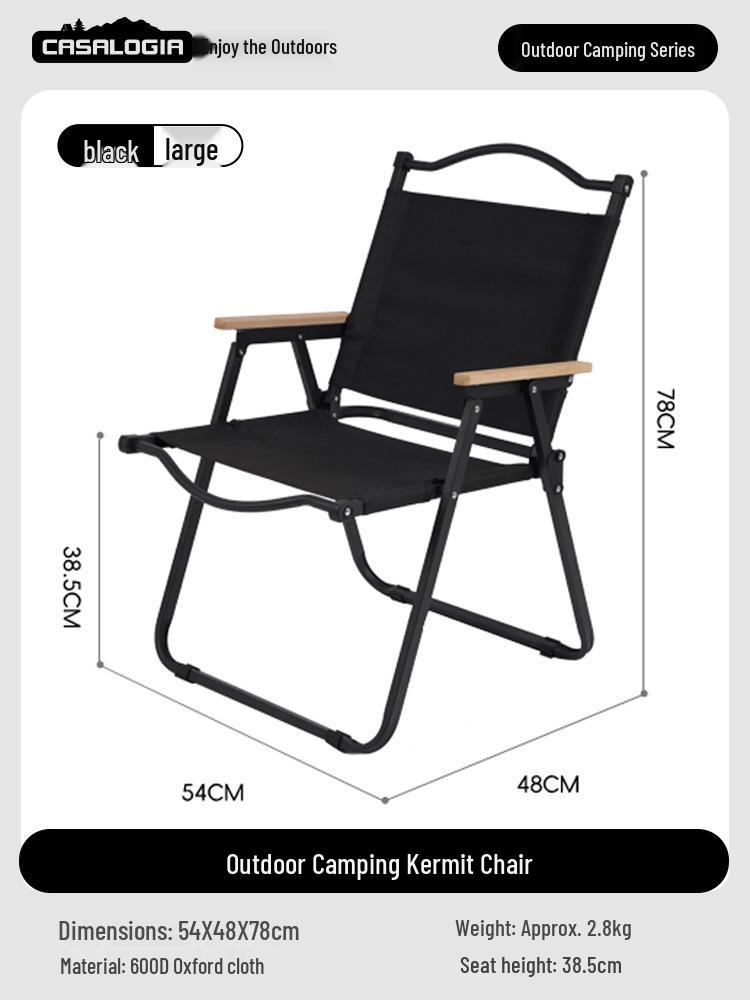 Boguwen Tianji Tragbarer Klapp-Outdoor-Stuhl für Camping, Picknicks, Strand und Imbissstände - Kermit-Stil