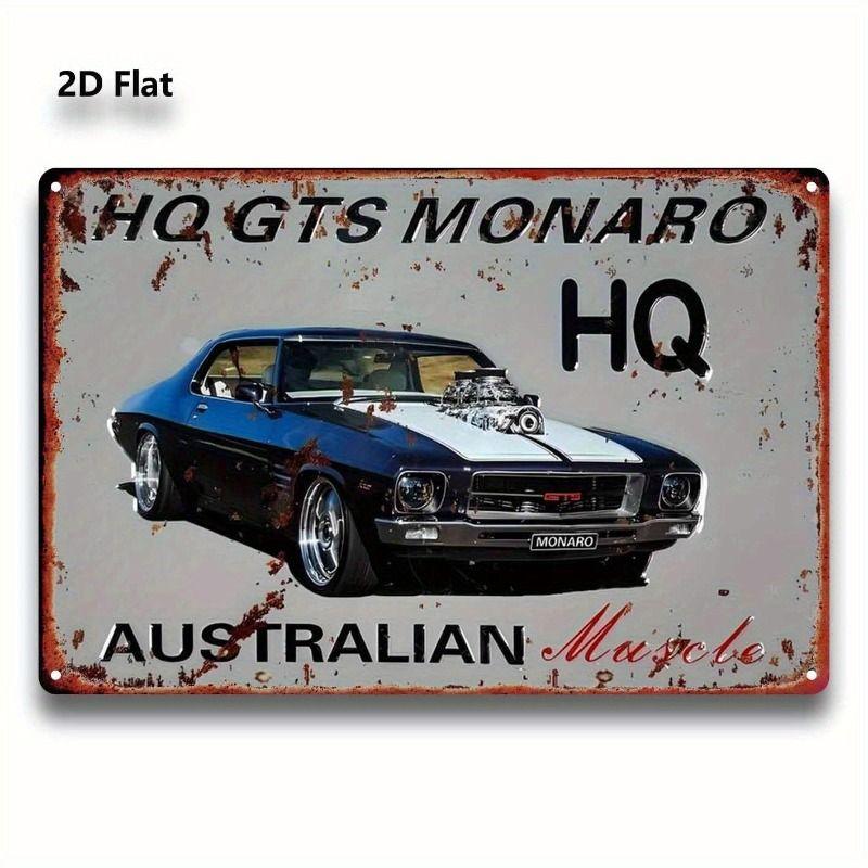 Retro Car Metal Tin Sign Vintage Garage Wall Decor