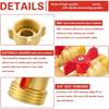 3 Way Garden Hose Splitter Heavy Duty 304 Solid Brasses Water Valves for Outdoor Watering and Irrigation