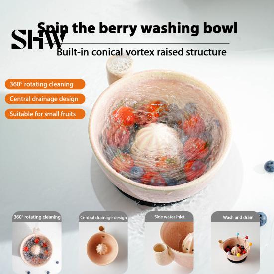 Stijlvolle Keukenblad Accessoires Berry Swirl Afgietkom met Siliconen Pad, Keramisch Retro Oven Handmatige Citroenpers Tool Gebakken Zeef,