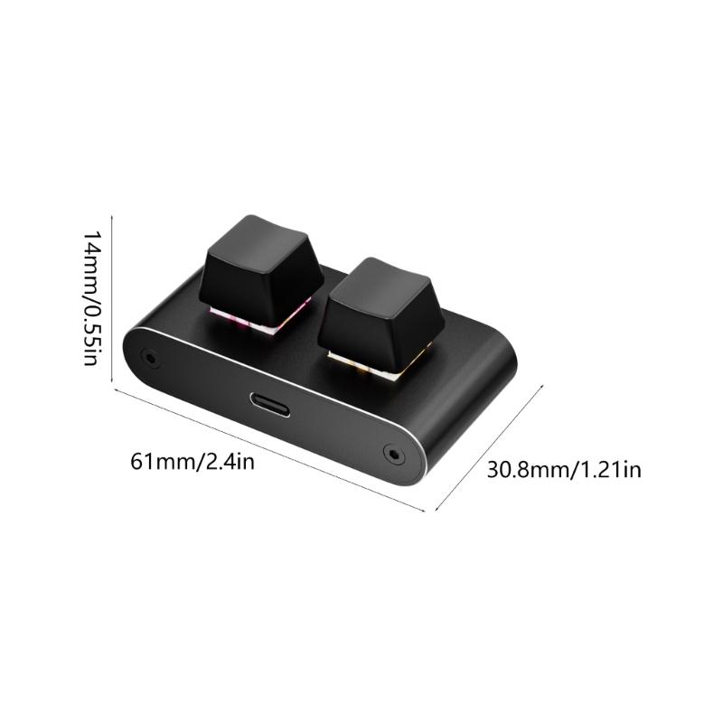 Ergonomic Two Key Corded Keyboards Aluminum Construction Ensuring Comfort for Extended Work