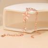 Kvinner Elegant hul skinnende rhinestone blomsterdekorarmbånd justerbar lengde jentearmbånd Bursdagsgave