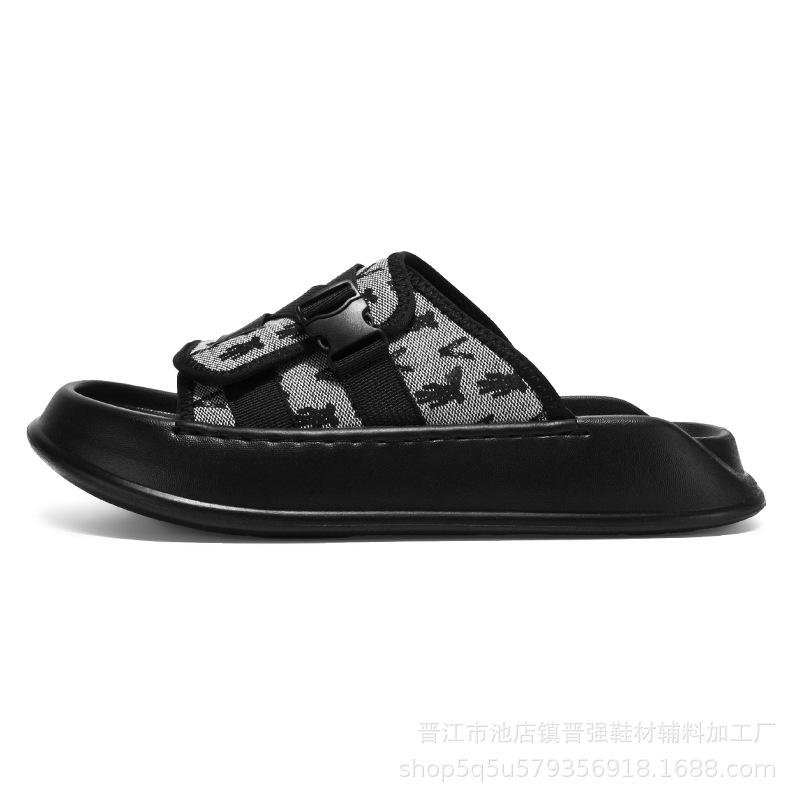 

Летние шлепанцы Tide, однословные, для ванной комнаты, нескользящие, для отдыха и путешествий, два способа носки, нескользящие тапочки 45 чёрный