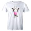 Giraffe Bubble Gum Graphic Men's T-Shirt Funny Cool Animal Tee Shirt