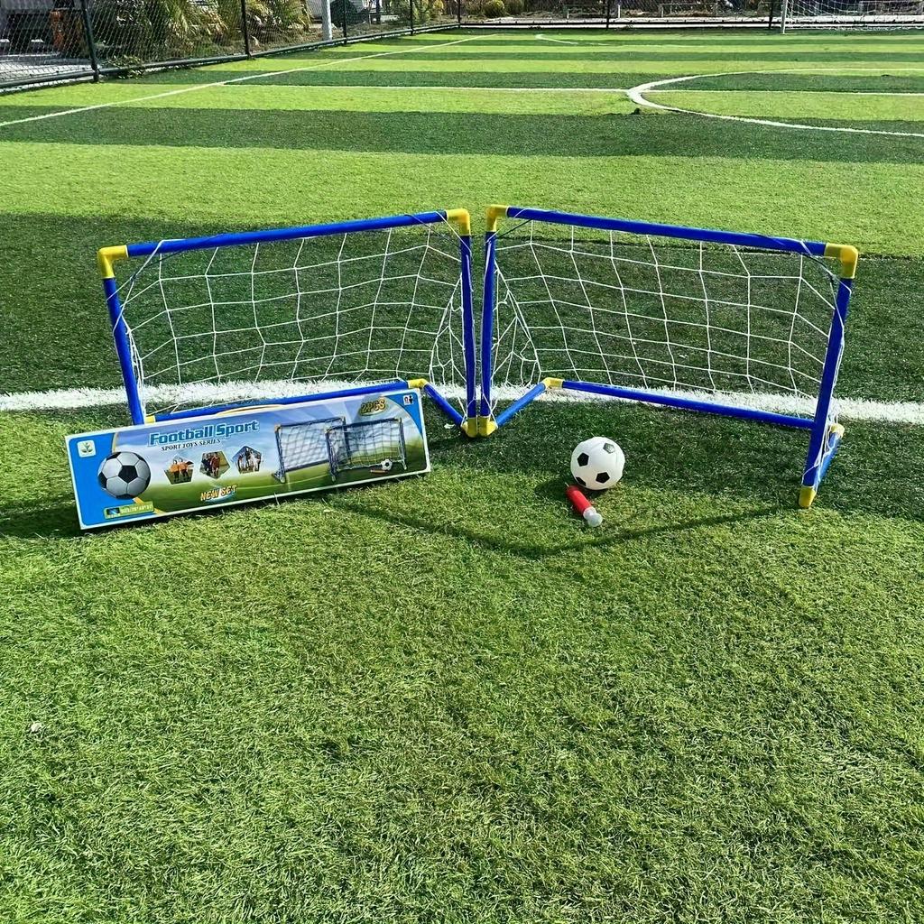 Monterat Fällbart Fotbollsmål Set, Bärbar Sportleksak, Lämplig för Inomhus/utomhusaktiviteter, Barnpresent Fotboll