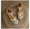 Retro Women's Baotou Buckle Strap Hollow Sandals for Spring and Summer