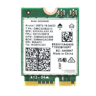 AX203NGW AX203 WLAN-Modul Schnelle 1200 Mbit/s 5 GHz AX WiFi 6 Adapterkarte mit Wireless 5.2 M.2 CNVio2 für moderne PCs