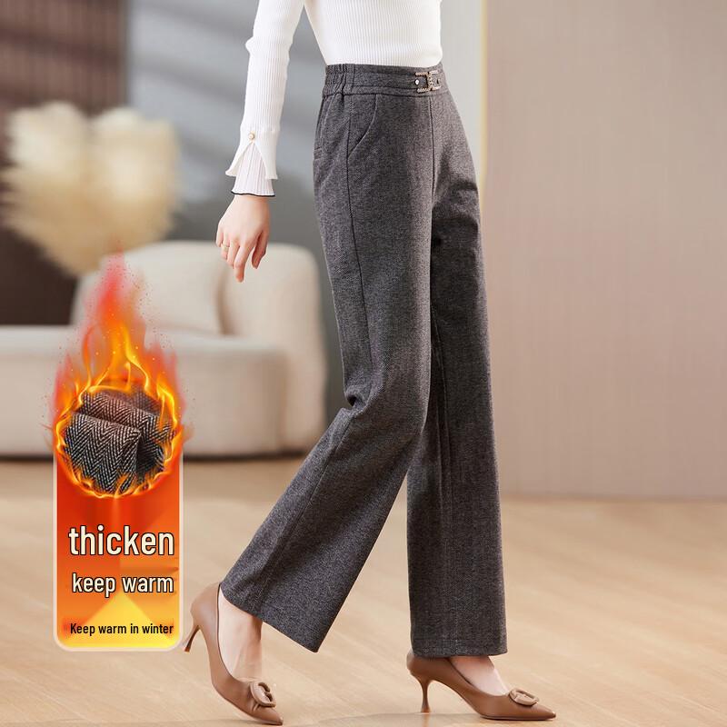 

Paosite Women s Elastic Waist Straight-Leg Casual Pants 3XL