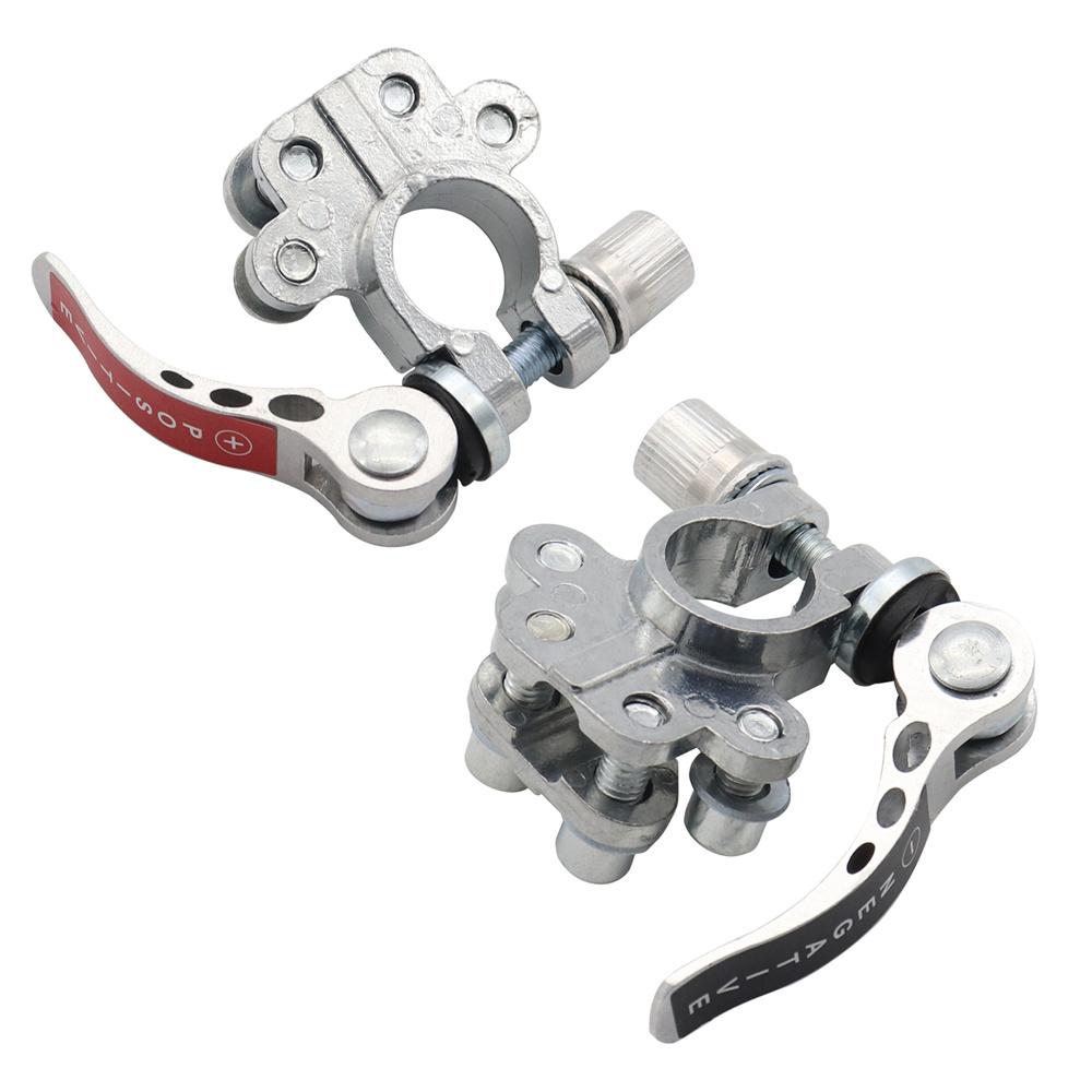 Car Battery Terminal Stud Wire Connectors 4 Way Quick Release 2pcs