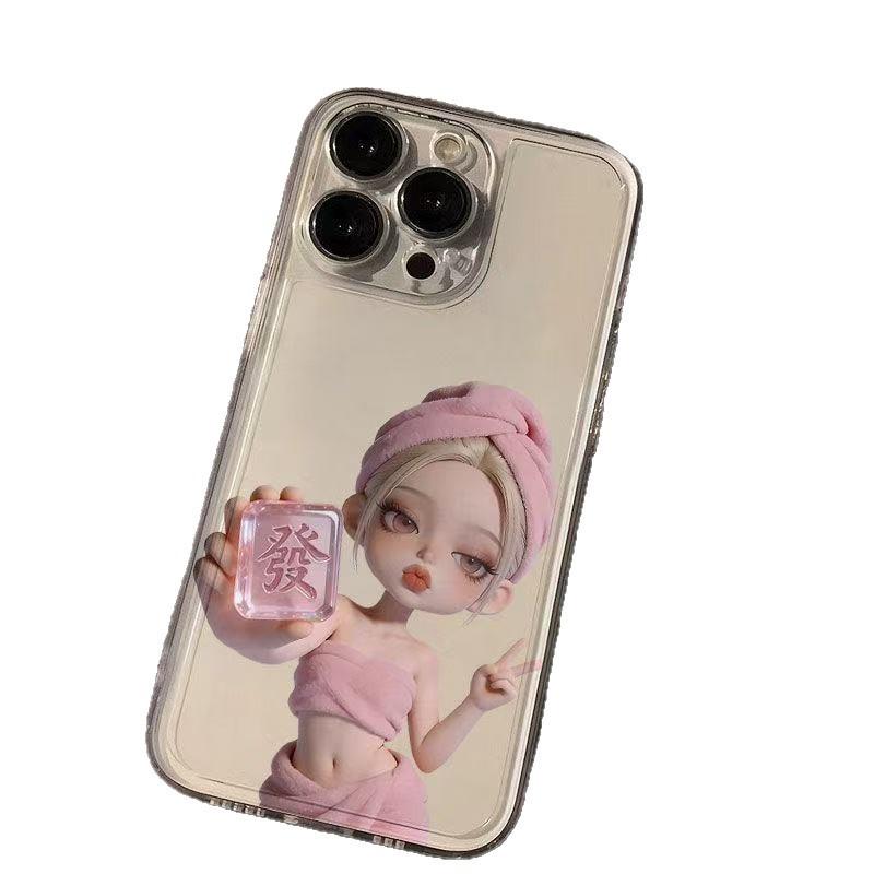 Personality girl applies iphone17promax mobile phone case apple 16/14pro Guochao 13/12/15/11x