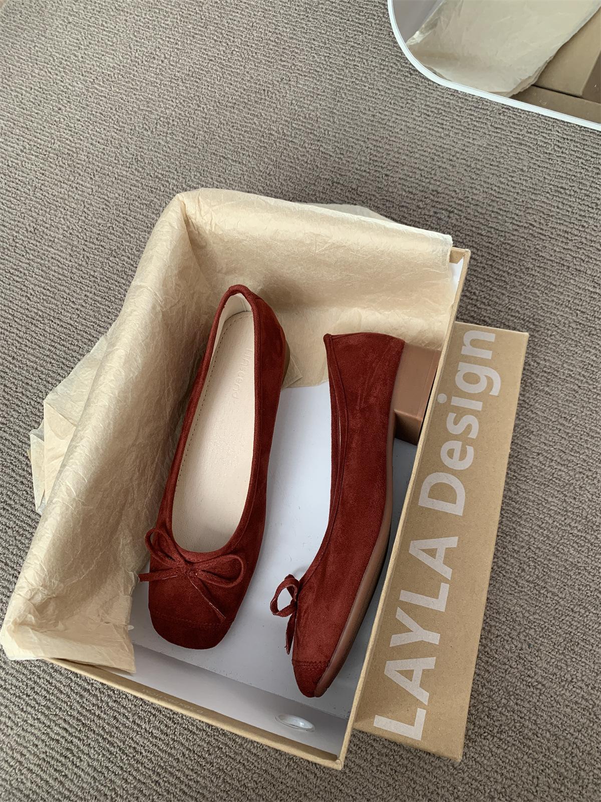 

Thick heel with skirt temperament single shoes women s shoes spring and autumn 2025 new blue bow light mouth French ladyshoes 40 бордовый