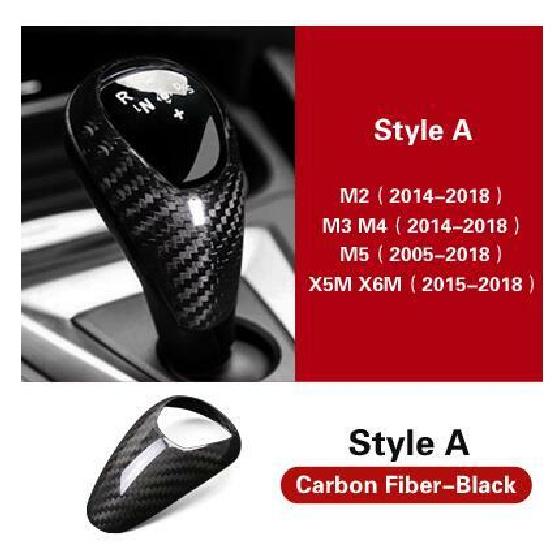 Carbon Fiber Car Gear Shift Knob Cover Base Cover for BMW M3 F80 M4 F82 LHD
