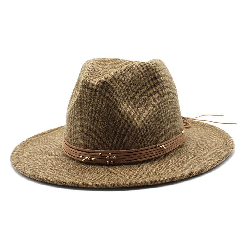 Wool British Retro Jazz Top Hat, Men'S And Women'S Big-Brimmed Top Hat, Felt Hat