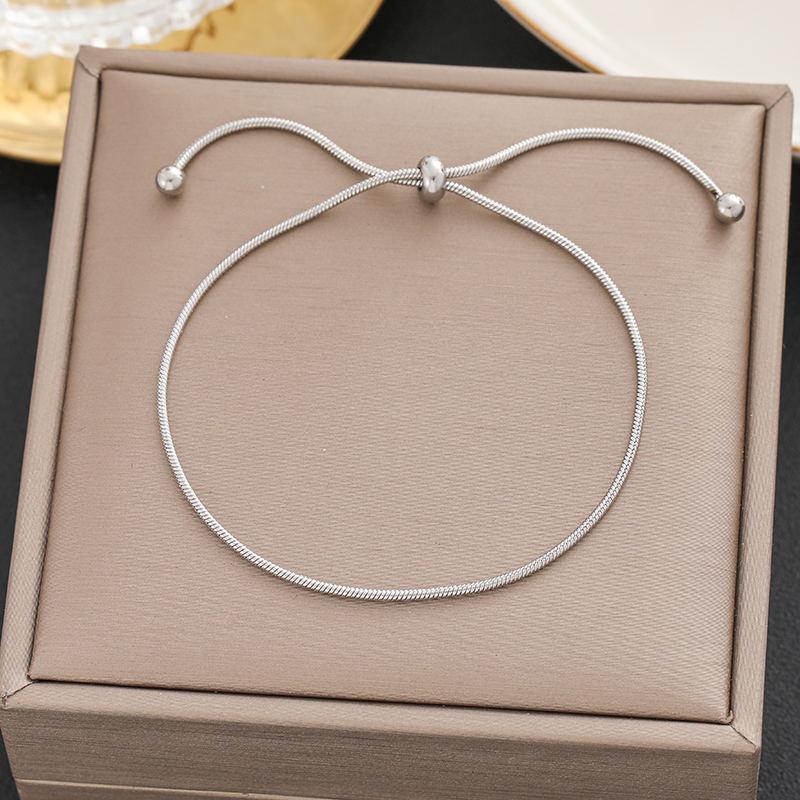 Women's Fashion Titanium Steel Bracelet: Elegant Japanese & Korean Design, Non-Fading Stainless Steel, Versatile Jewelry.