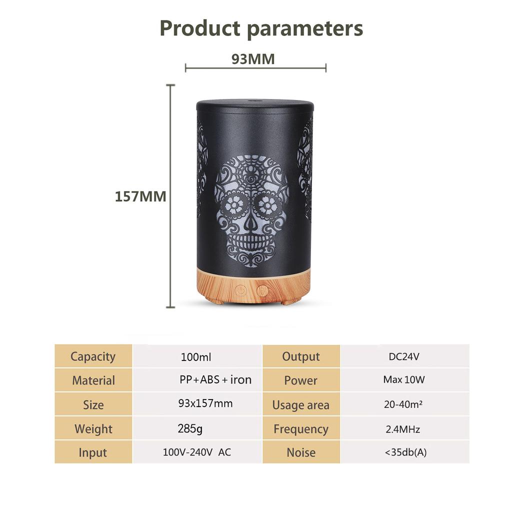 Classic White Essential Oil Aromatherapy Diffuser Electric Air Humidifier With 7 Color Led Lamp Carved Butterfly Aroma Diffusor