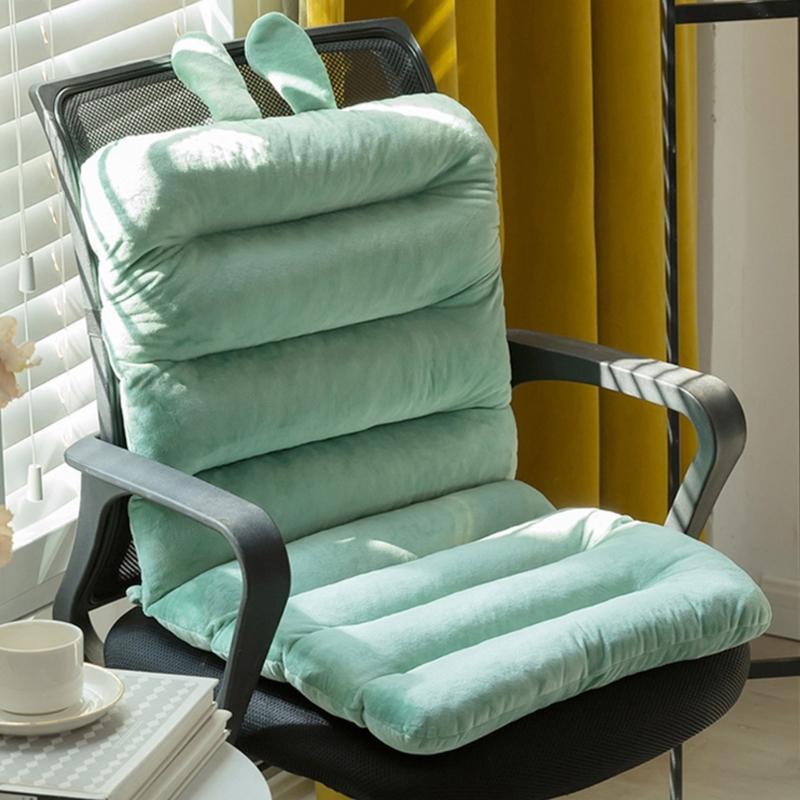 Indoor Outdoor Rocking Chair Cushion Crystal Velvets Seat Cushions with Ties and Non-Slip Backing for Desk Chair Office