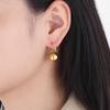 Korean Fashion Stainless Steel Ball Drop Earrings - Small and Fresh