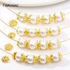 Wholesale Trendy Hollow Flower Beads End Caps,14K/18K Gold Plated Brass Bead Caps For DIY Bracelet Necklace Making Accessories