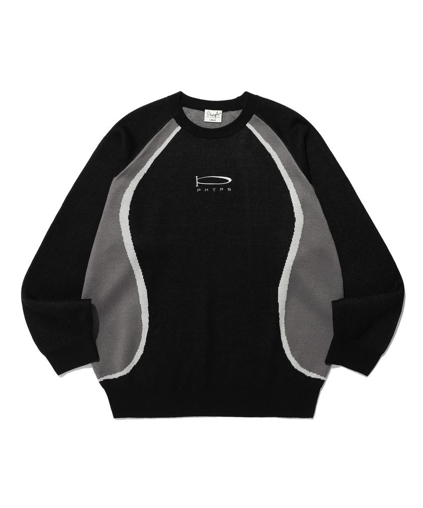 PHYSICAL DEPARTMENT Color Block Knit Black