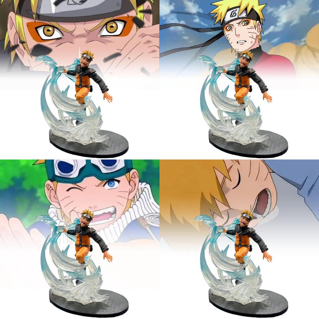 Collectible Naruto Uzumaki Spiral Combat Scene Pvc Figure 22x21x23.5cm For Fans
