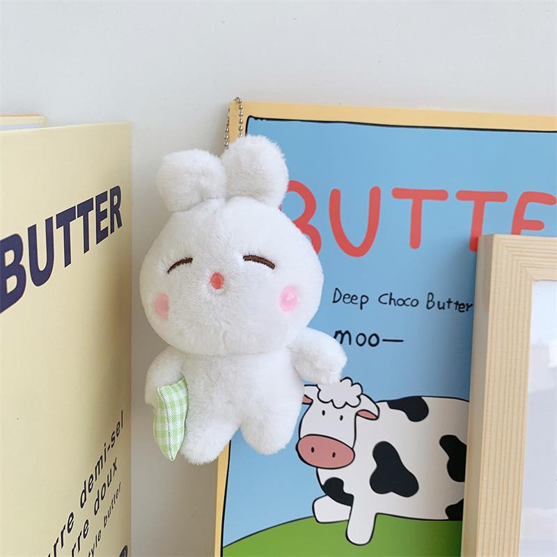 New Creative Pillow Bunny Plush Toy Grab Machine Doll Cute Bear Doll Keychain Bag Pendant