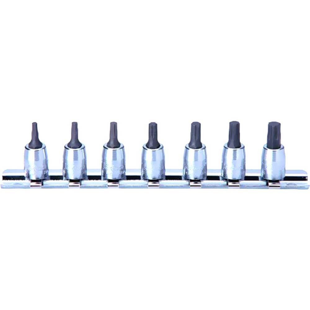 

Koken Torx Bit Socket Rail Set Total Length 28mm 7 Pieces 1/4(6.35mm)SQ. RS2025/7-L28