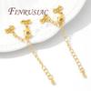 18K Gold Plated Extender Curb Chain,Bracelet Extender Lobster Clasp with Extension Chain Connector For DIY Bracelets Accessories