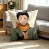 Anime Re Zero-O N-Natsuki Subaru  Square Double-Sided printed Pillow Case Bedroom Bedside Pillow Sofa Cushion Cover