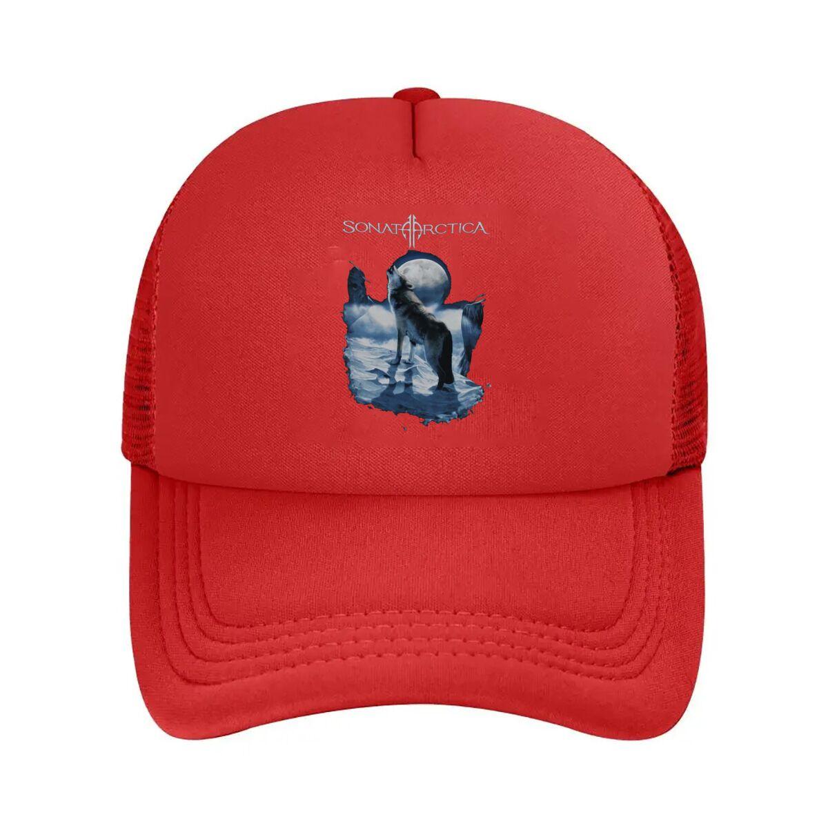 Sonata Arctica Wolf Art Design Mesh Baseball Cap Casual Hat Outdoor  For Womens Unisex FeUnisex One Size