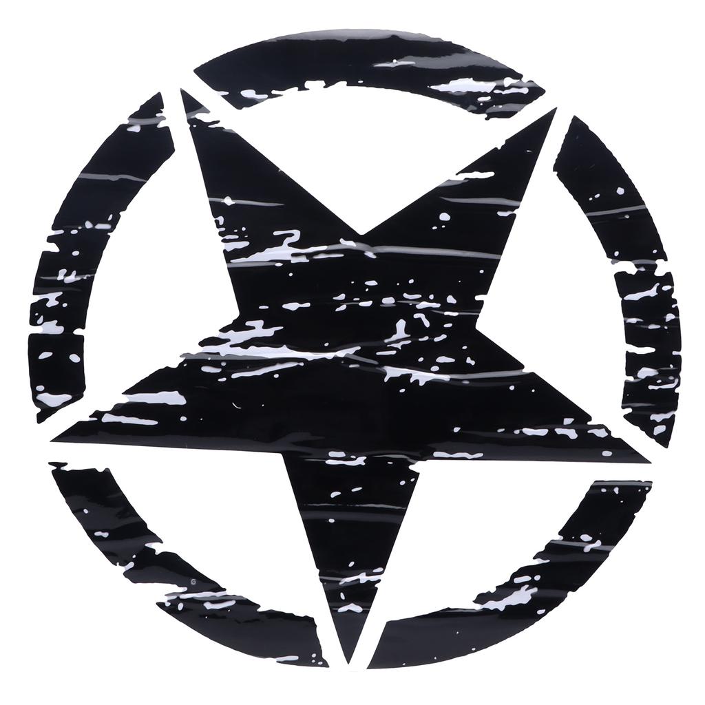 19,7 tum Bilkarossdekal Svart Stjärndekoration för Jeep F150 Wrangler Rubicon JK CJ TJ YJ