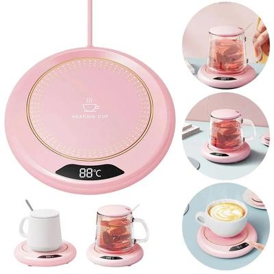 Intelligenter thermostatischer Heizuntersetzer mit 3 Temperatureinstellungen für heißen Kaffee, Tee, Milch, Wasser, USB-Tassenwärmer, Kaffeetassen-Tassenwärmer für Zuhause und Büro