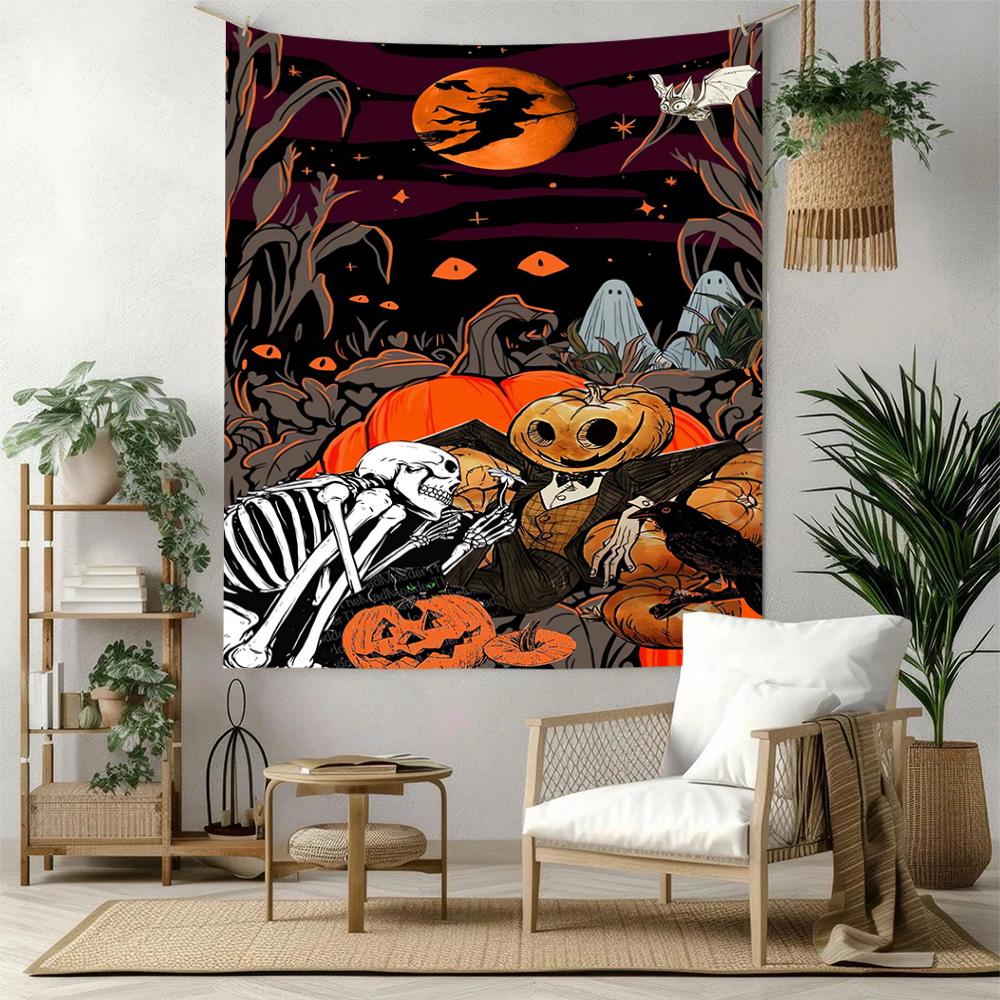Halloween Wall Decor Tapestry Art For Pet Memorial Birthdaywedding Party Backdrop Family Gift