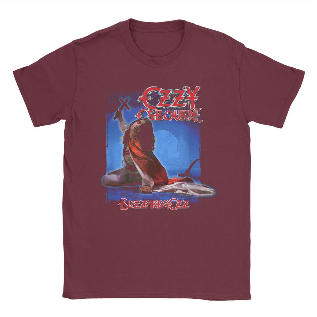 Heavy Metal Rock Ozzy Osbourne Blizzard Album Cover T-Shirts Herren Neuheit T-Shirts Rundhals Kurzarm T-Shirts Geschenk Kleidung
