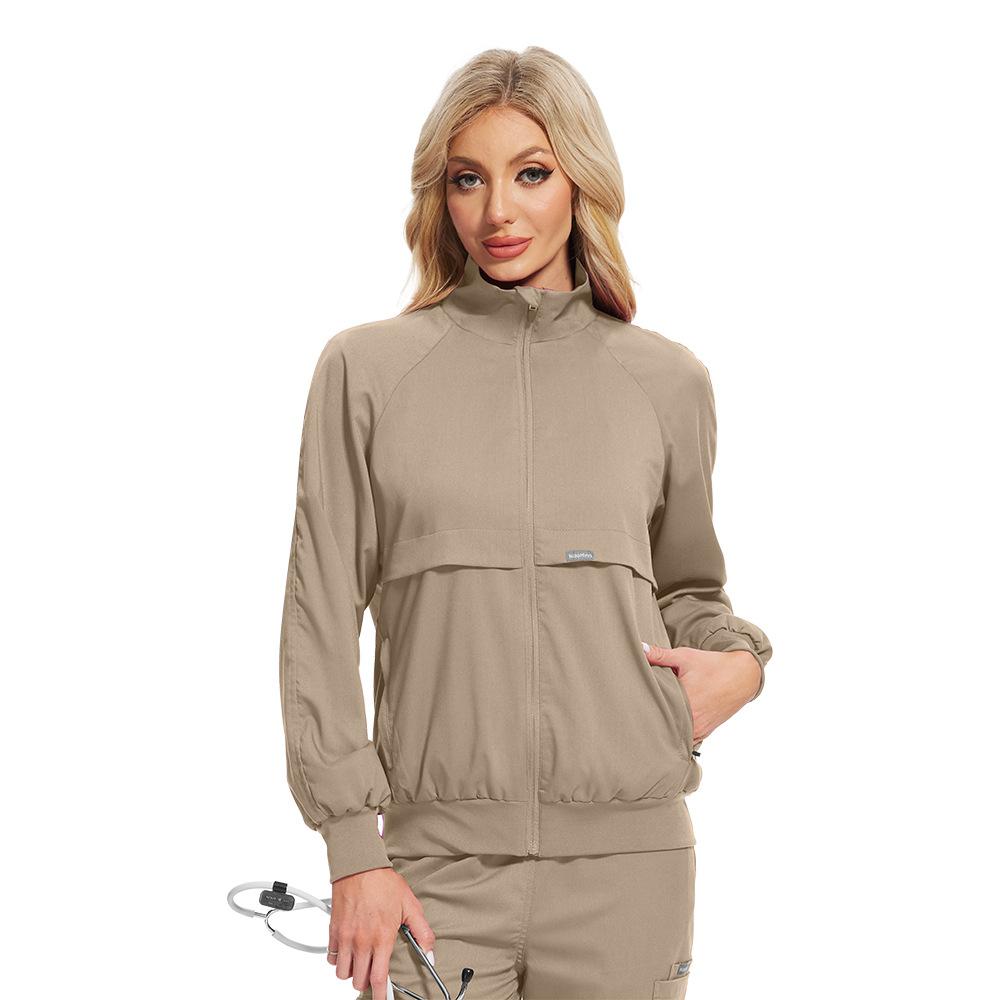Uniforms Coat Woman Men Nursing Long Sleeve Scrubs Jackets Medical Hospital Clothing Zipper Jacket Doctor