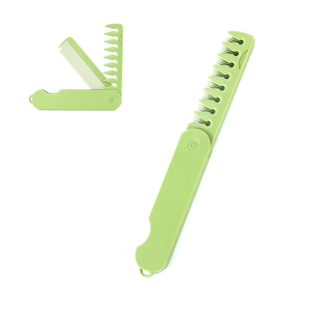

2 IN 1 Wide Tooth Oil Head Comb Multi-funcional Barber Hair Clipper Comb Household зелений