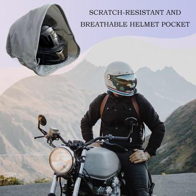 Motorcycle Helmet Bag Motorcycle Helmet Packing Bag Large Capacity Sport Supplies Storage Velvet Cloth Lightweight Backpack For