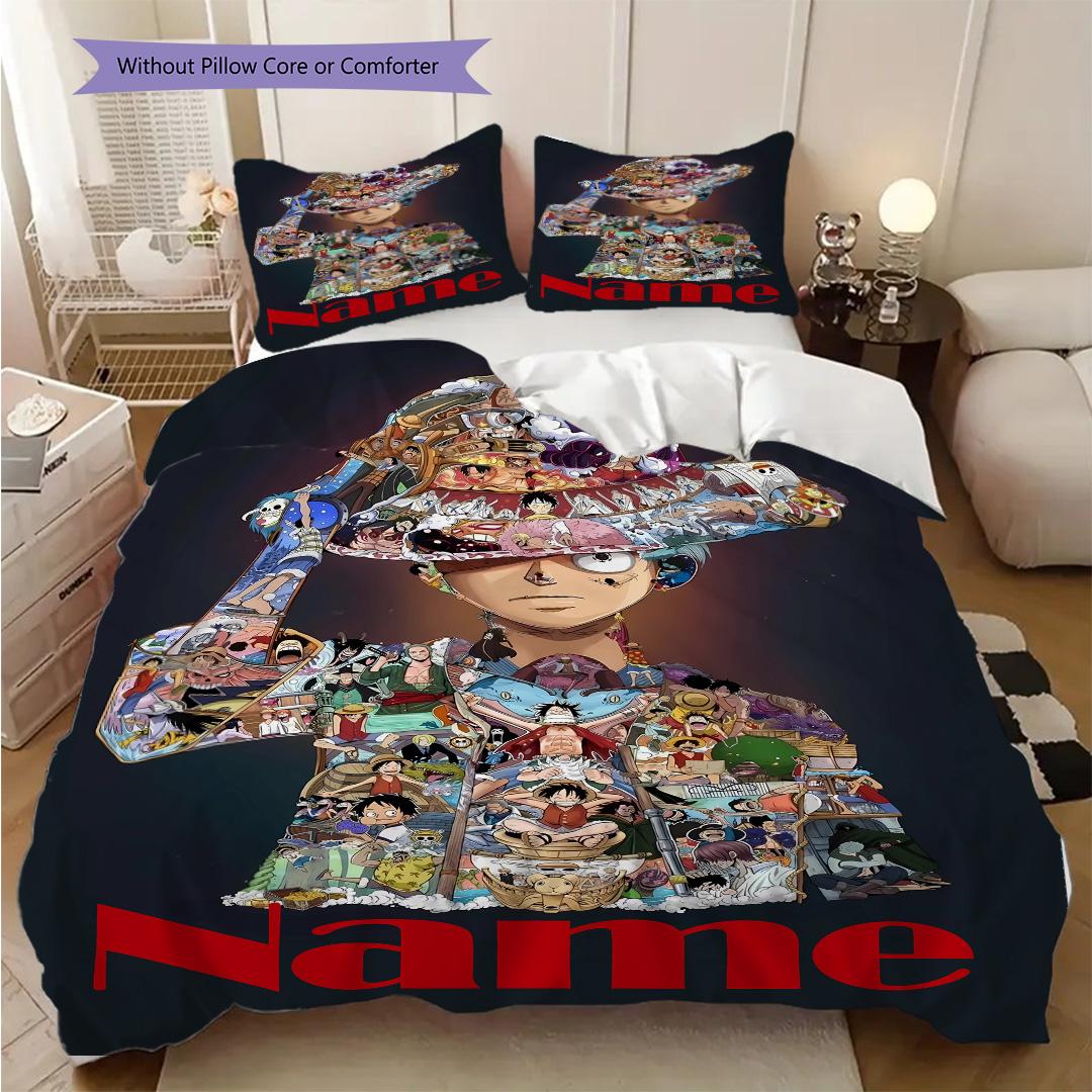

Name Custom Monkey D. Luffy Anime Soft and Comfortable Duvet Cover, Children s Bedding Set Gift, Various Sizes Available lxr2 135x200cm