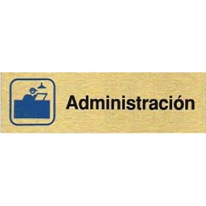 DUVER - PLACA ALUMINIO ORO 150x45''ADMINISTRACION