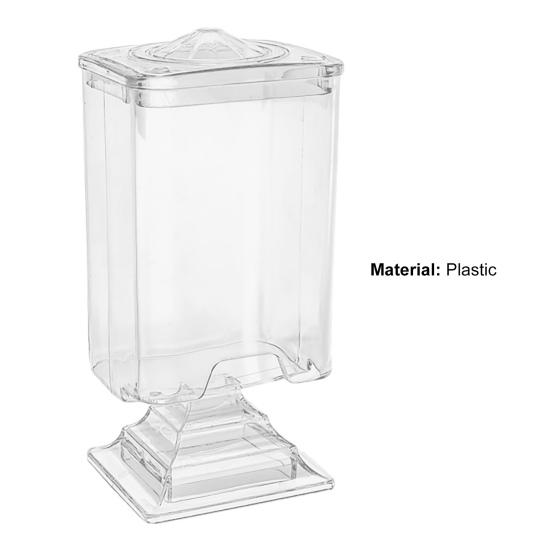 Transparent Simplicity Cotton Pad Box Plastic Dressing Table Cotton Pad Dispenser for Bedroom
