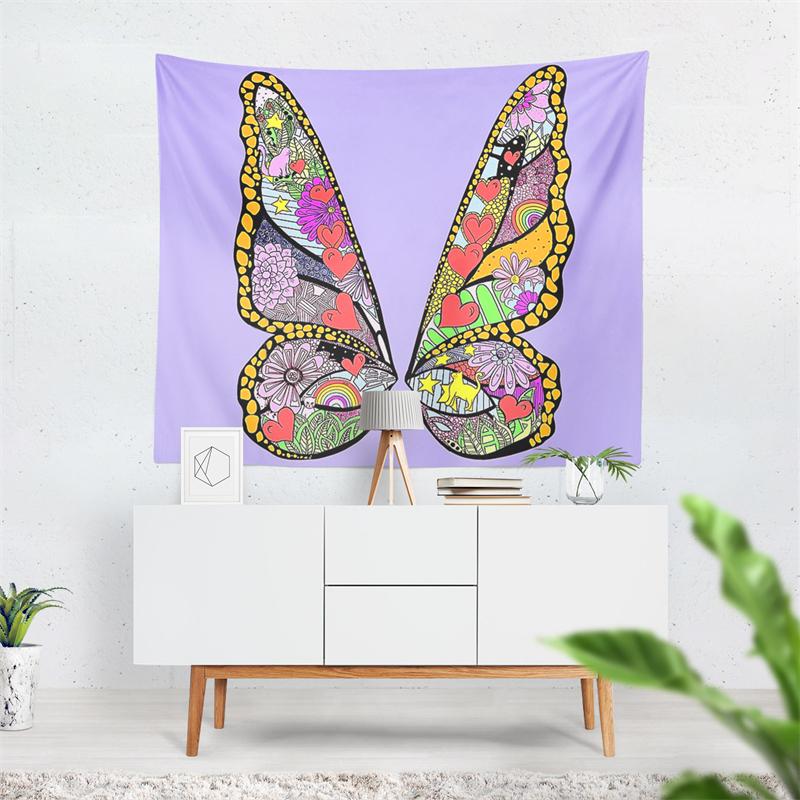Aertemisi Butterfly Mural Nashville Tapestry Wall Hanging Art for Bedroom Living Room Decor College Dorm Party Backdrop Home