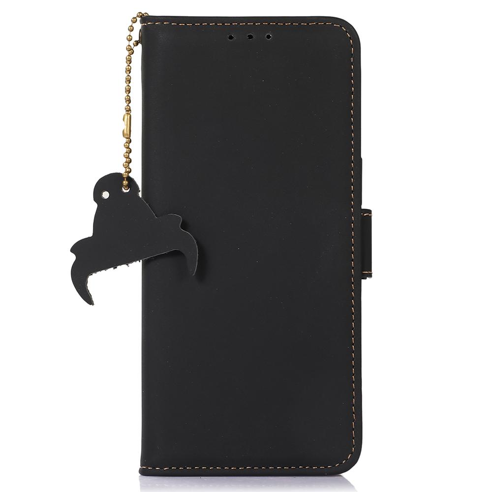 For OnePlus Nord CE 3 Lite 5G/Nord N30 5G Genuine Cow Leather Phone Case Flip Stand Cover with RFID Blocking Wallet