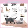 Cat Calico Ragdoll Cat Figure Model For Kids Learning Toy And Decorative Display