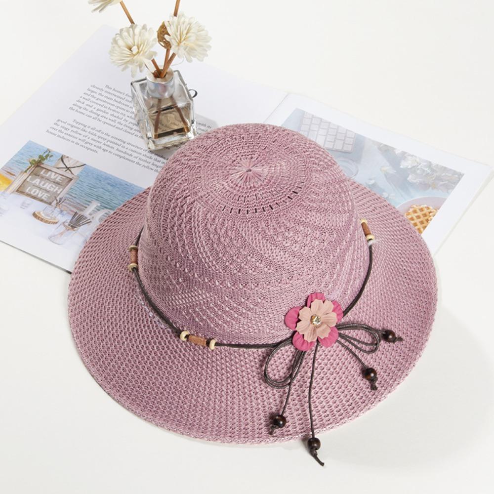 Cotton Polyester Straw Hat Ventilate Sun Hat New Beach Hat
