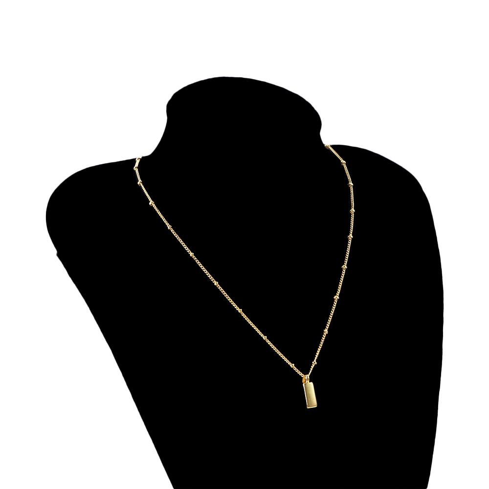 Ultra thin Party Pendant Sparkly Women Necklace Gold Bar Choker Clavicle Chain Korean Style