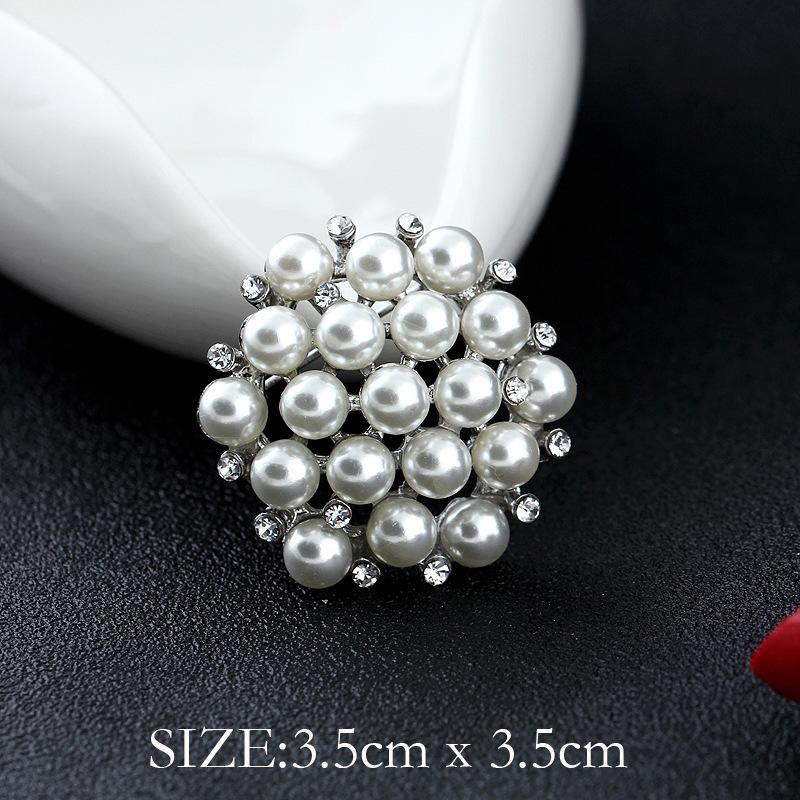 Mode Kristall Strass Persönlichkeit Vielseitig Perlenkranz Kleine Brosche Anstecknadel Damen Seidenschal Schnalle