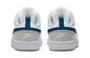 Nike Court Borough 2 Low Top Skateboard Shoes White Gray Blue Kids' BQ5451-117