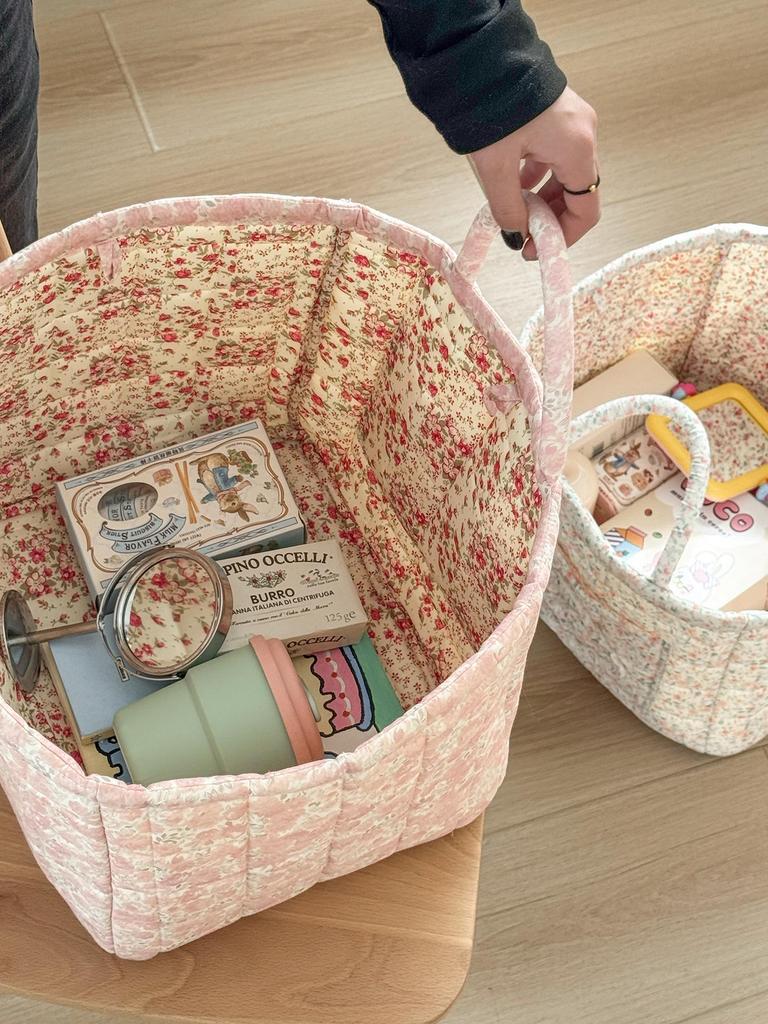 Foldable Floral Laundry Hamper: Lightweight, Portable, and Multi-use Storage Basket