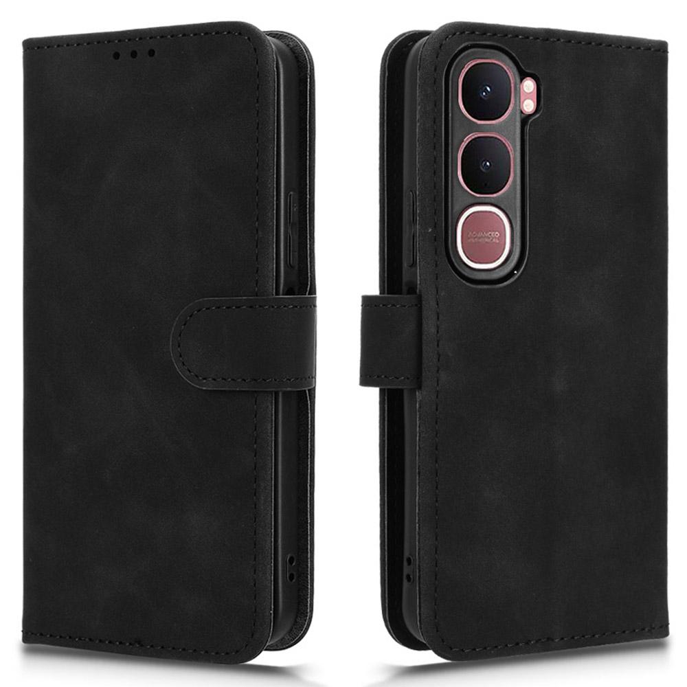 For vivo Y21d Leather Case Skin Feel Anti Drop Wallet Flip Phone Cover
