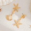 Ocean Style Design Drop Earrings Glossy Texture Smooth Surface Drop Earrings for Birthday Stage Party Show Balls