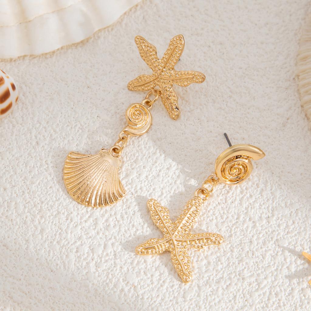 Ocean Style Design Drop Earrings Glossy Texture Smooth Surface Drop Earrings for Birthday Stage Party Show Balls